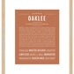 Oaklee | Name Art Print