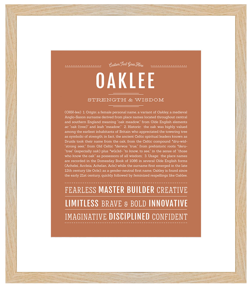 Oaklee | Name Art Print