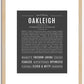 Oakleigh | Name Art Print