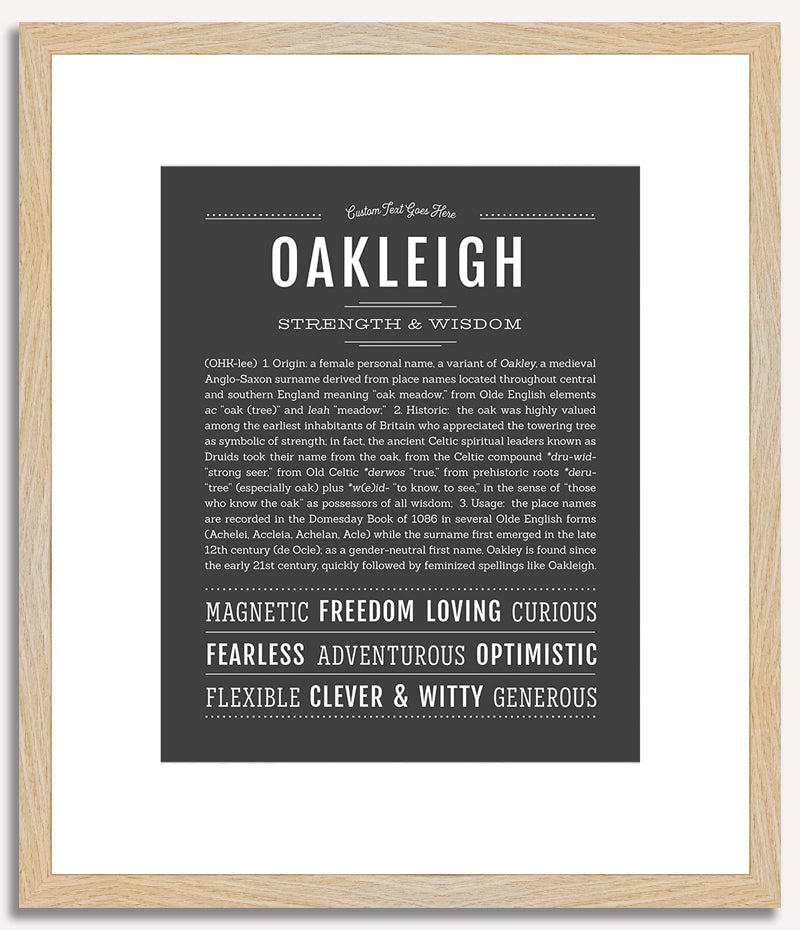 Oakleigh | Name Art Print