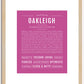 Oakleigh | Name Art Print