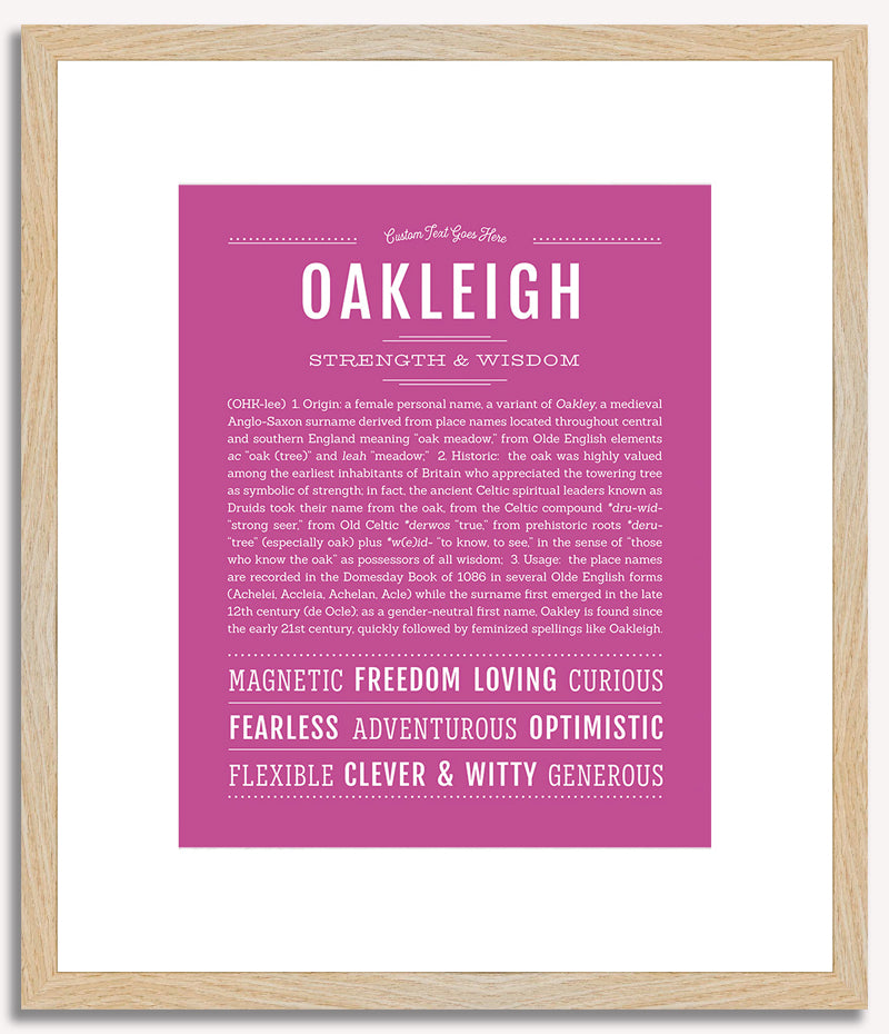 Oakleigh | Name Art Print