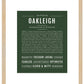 Oakleigh | Name Art Print