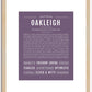 Oakleigh | Name Art Print