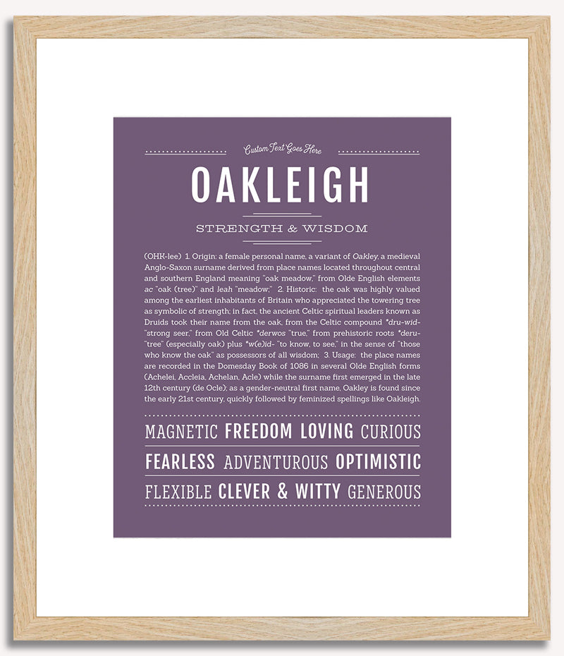 Oakleigh | Name Art Print