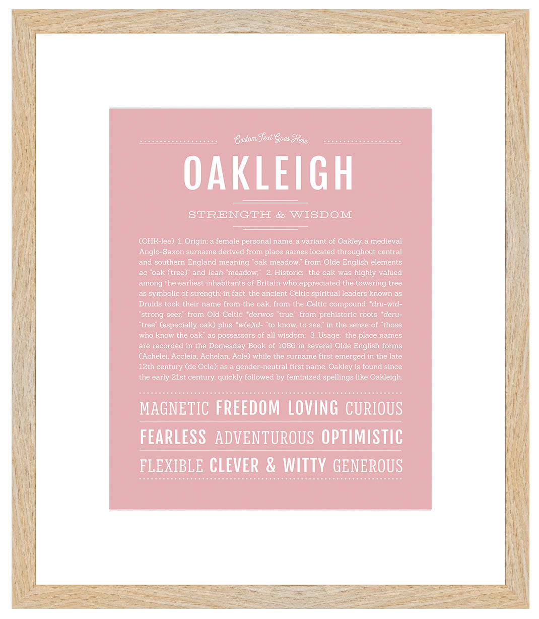 Oakleigh | Name Art Print