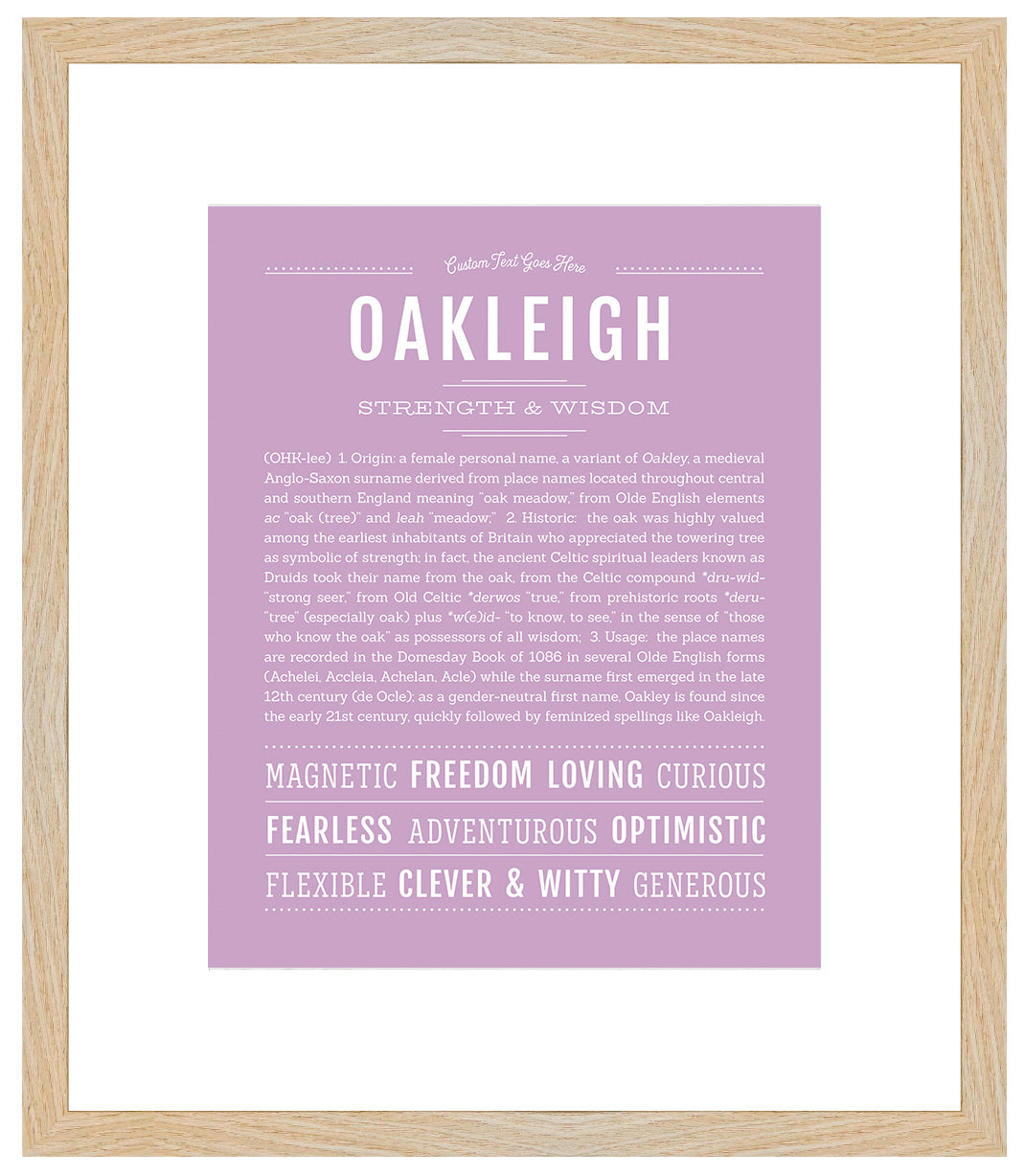 Oakleigh | Name Art Print