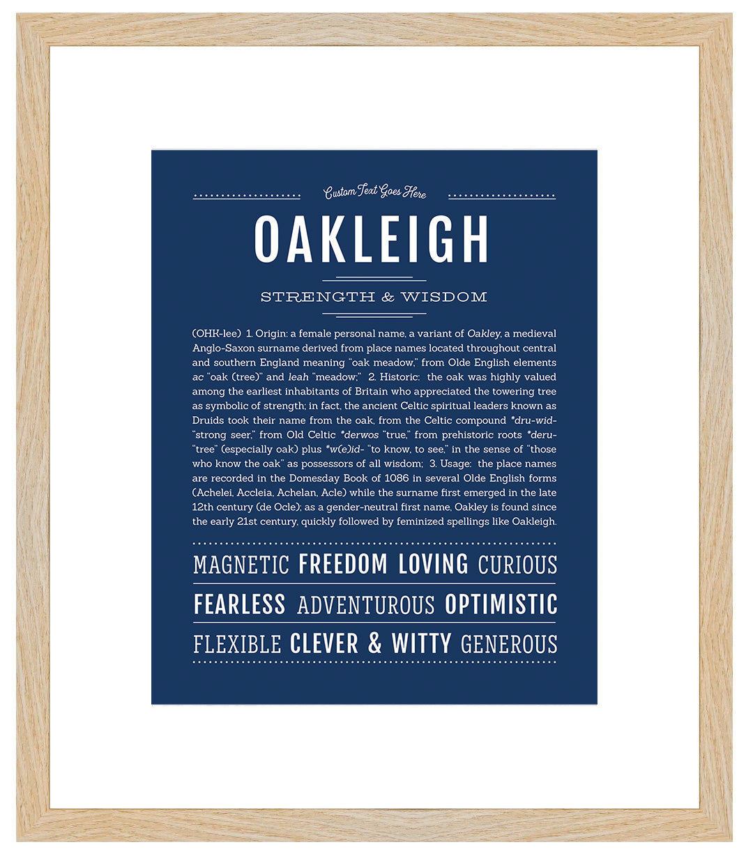 Oakleigh | Name Art Print