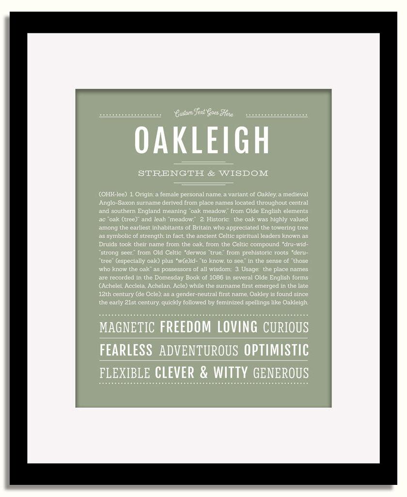 Frame Options | Sage | Black Frame, Matted