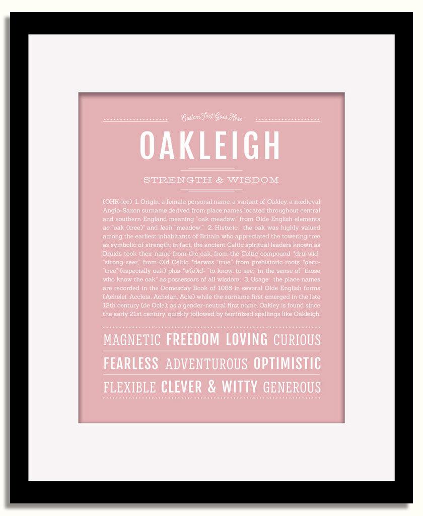 Frame Options | Dusty Rose | Black Frame, Matted