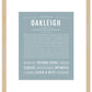 Oakleigh | Name Art Print