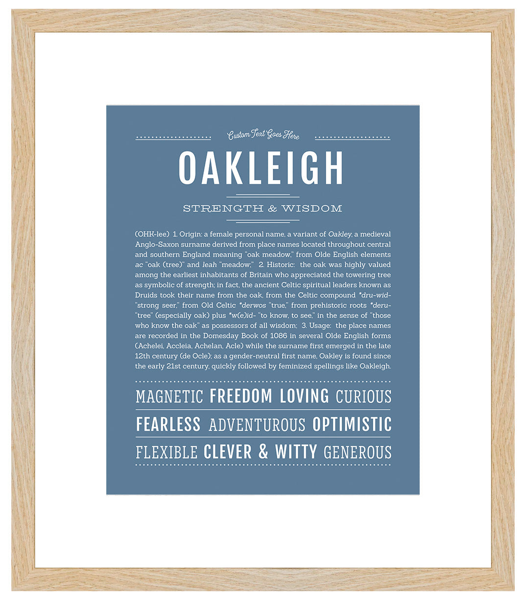 Oakleigh | Name Art Print