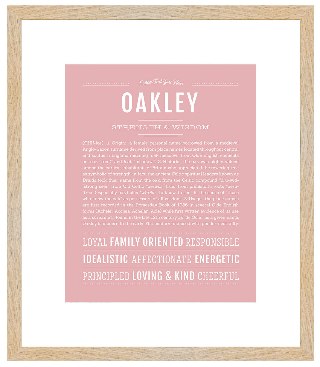 Oakley (female) | Name Art Print