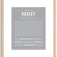 Oakley (female) | Name Art Print