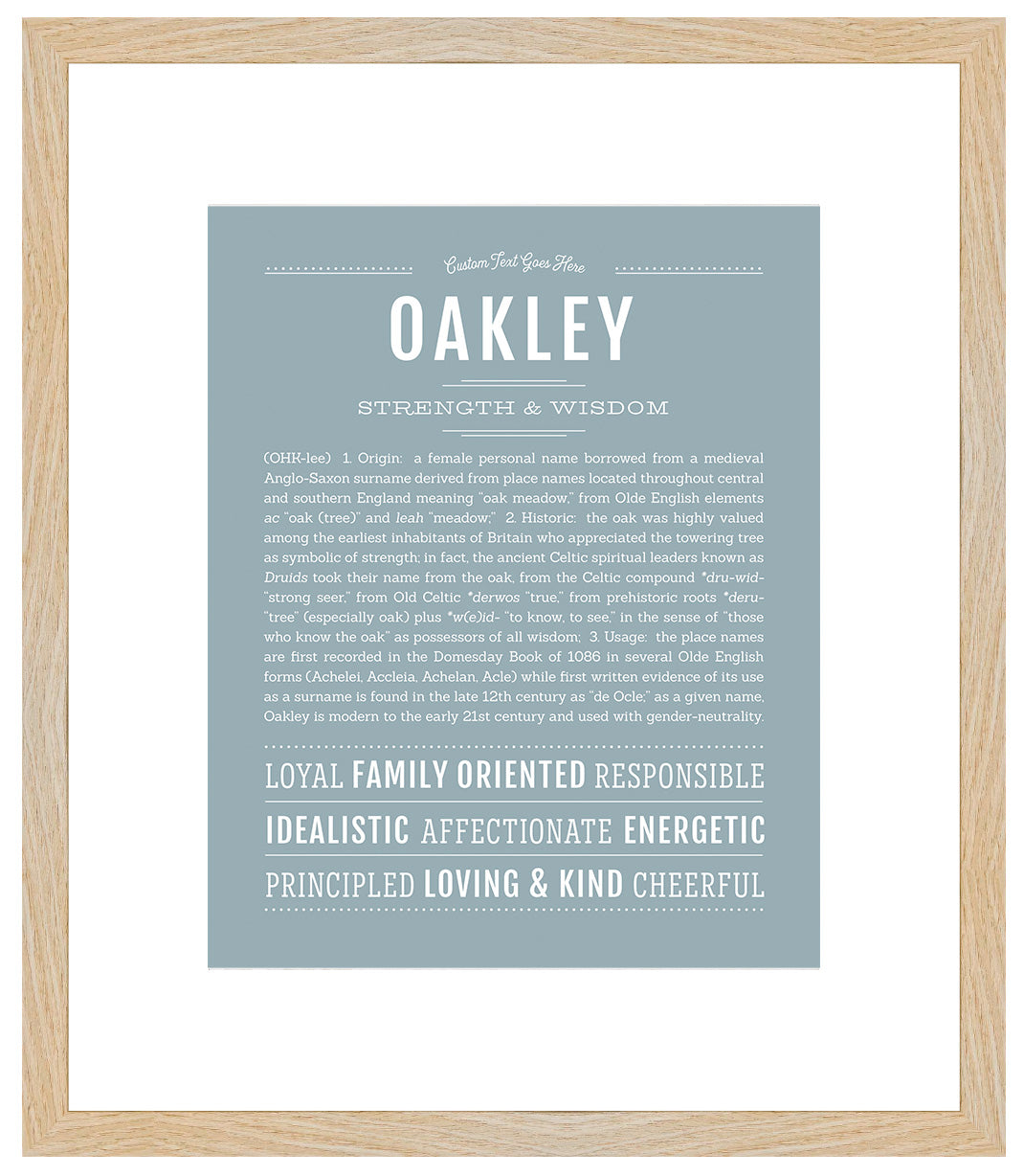 Oakley (female) | Name Art Print