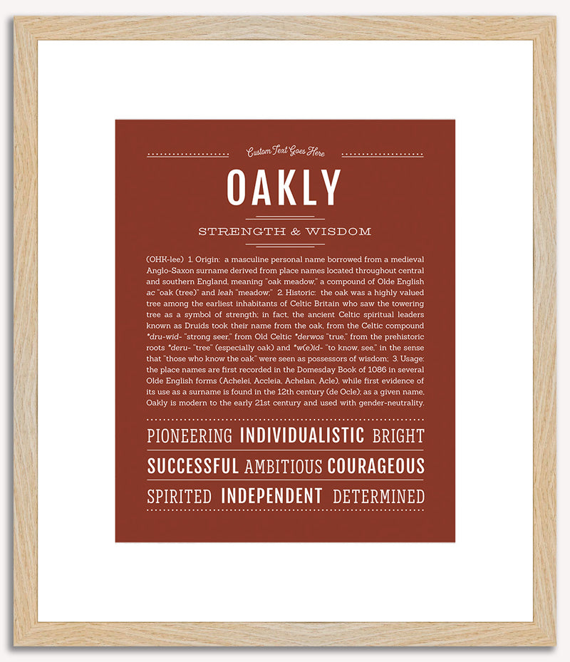 Oakly | Name Art Print