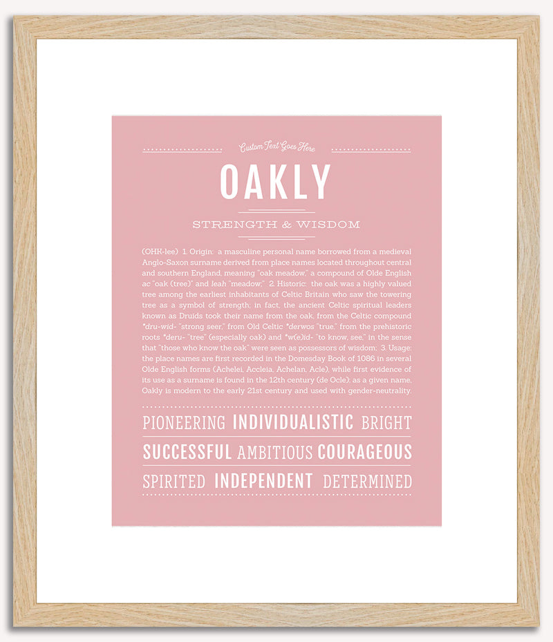 Oakly | Name Art Print