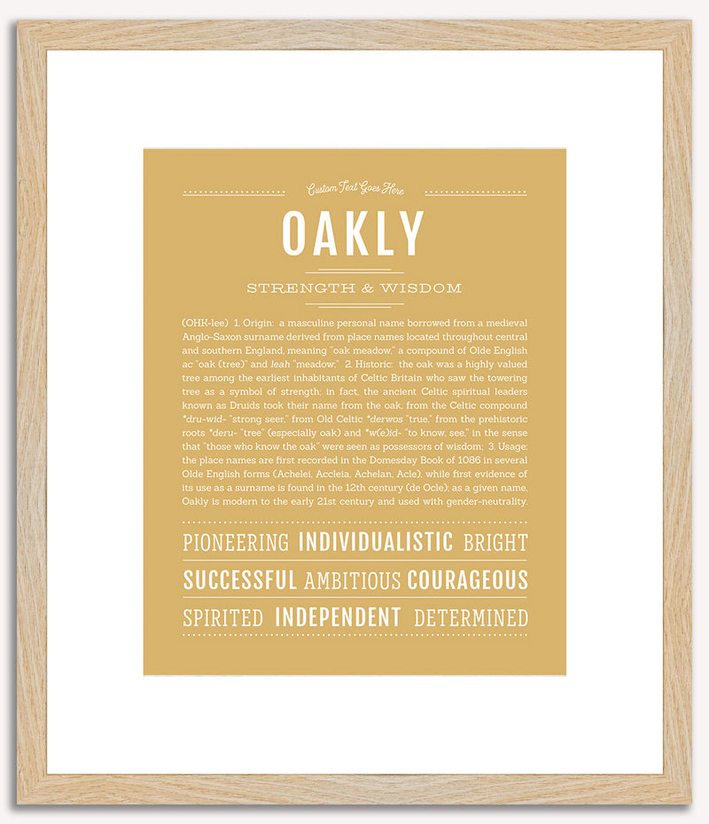 Oakly | Name Art Print