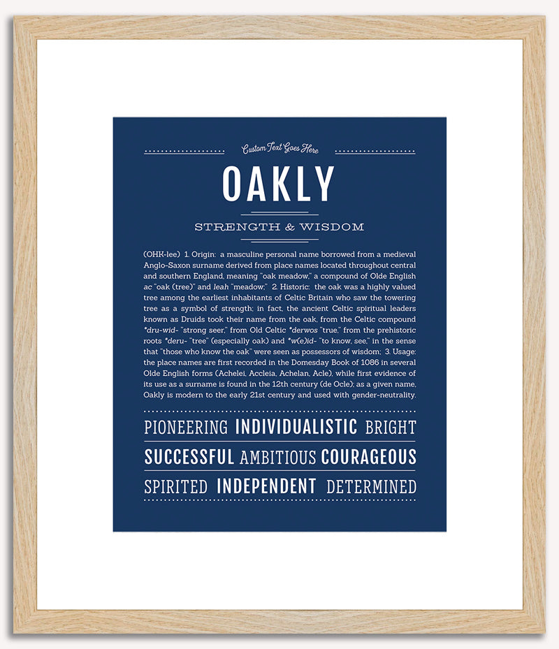 Oakly | Name Art Print