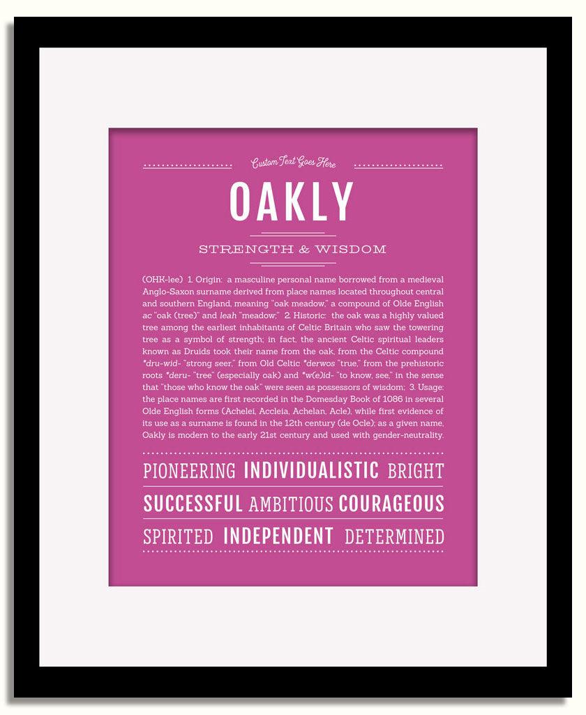 Frame Options | Dark Pink | Black Frame, Matted