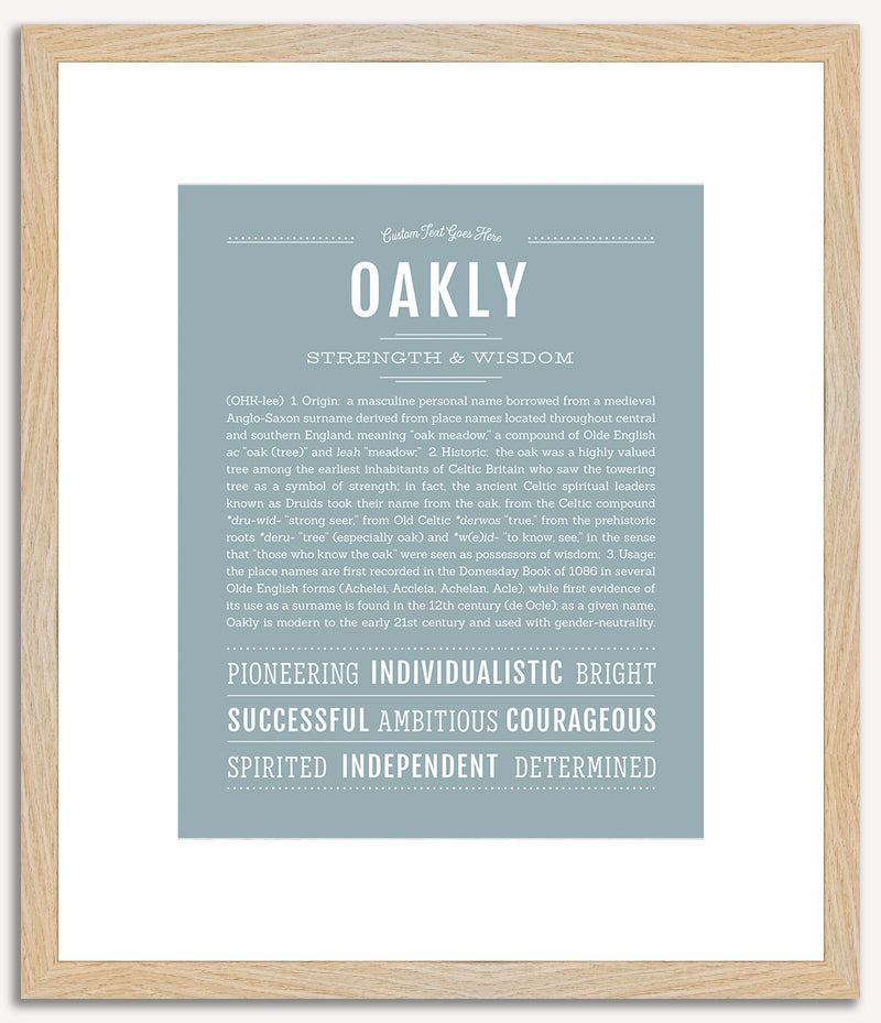 Oakly | Name Art Print