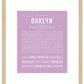 Oaklyn | Name Art Print