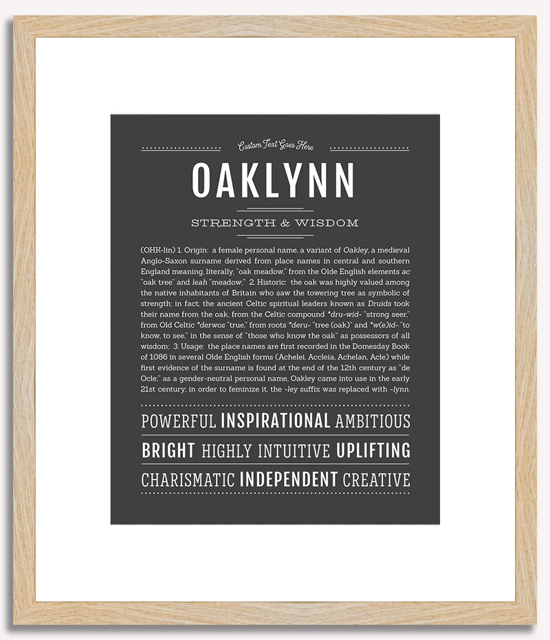 Oaklynn | Name Art Print