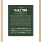 Oaklynn | Name Art Print