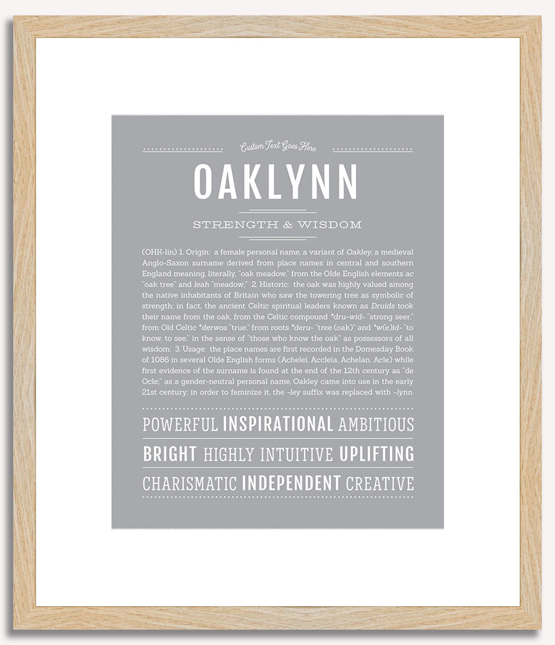 Oaklynn | Name Art Print