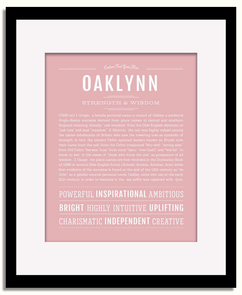 Frame Options | Dusty Rose | Black Frame, Matted