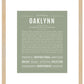 Oaklynn | Name Art Print