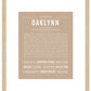 Oaklynn | Name Art Print