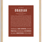 Obadiah | Name Art Print