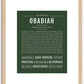 Obadiah | Name Art Print