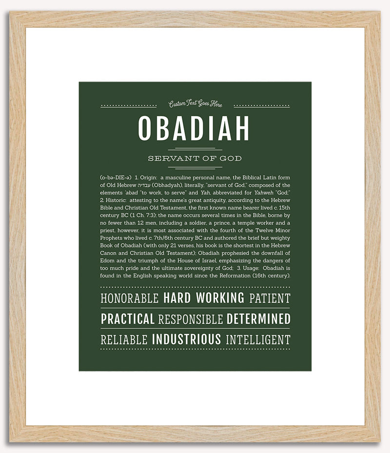 Obadiah | Name Art Print