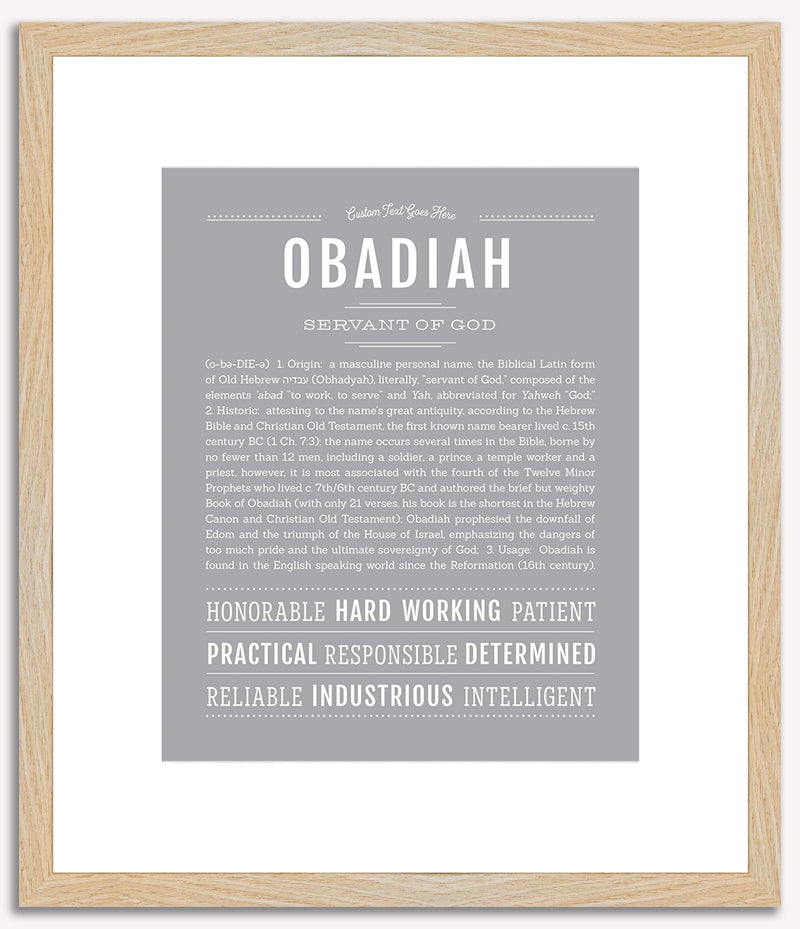 Obadiah | Name Art Print