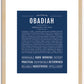 Obadiah | Name Art Print