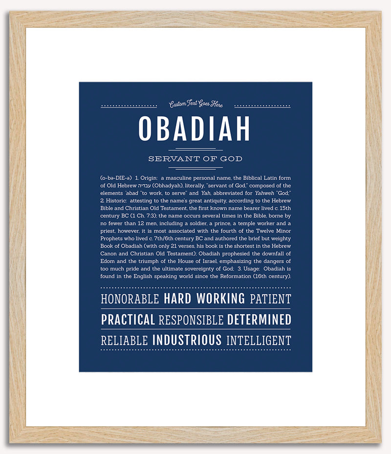 Obadiah | Name Art Print