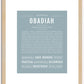 Obadiah | Name Art Print