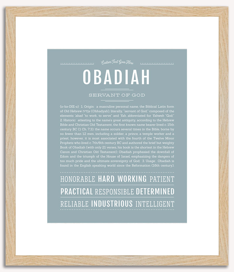 Obadiah | Name Art Print