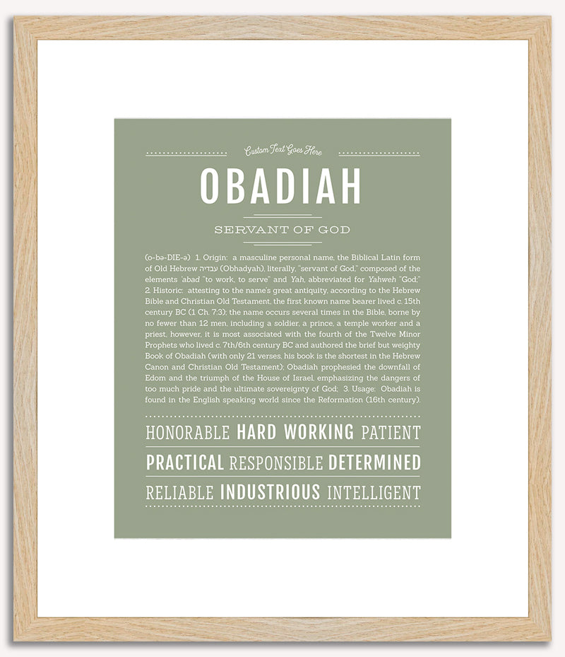 Obadiah | Name Art Print