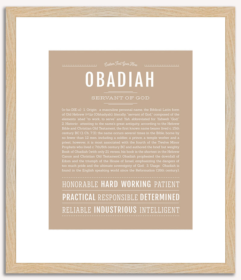 Obadiah | Name Art Print