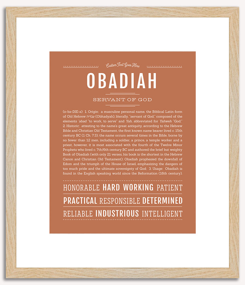 Obadiah | Name Art Print