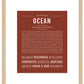 Ocean (female) | Name Art Print