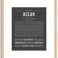 Ocean (female) | Name Art Print