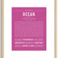 Ocean (female) | Name Art Print