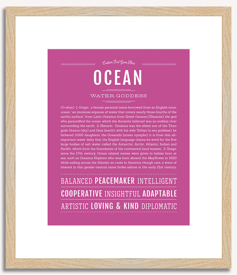 Ocean (female) | Name Art Print