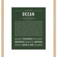 Ocean (female) | Name Art Print