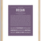 Ocean (female) | Name Art Print