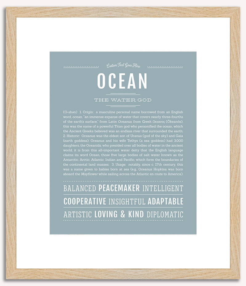 Ocean (male) | Name Art Print